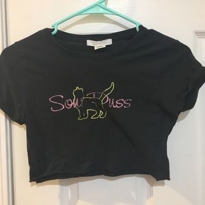 Charlotte Russe Puss Crop Top